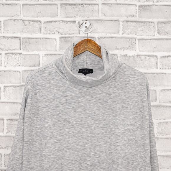 HATCH Maternity Jones Knit Dress Turtleneck Heather Gray One Size - Picture 10 of 13